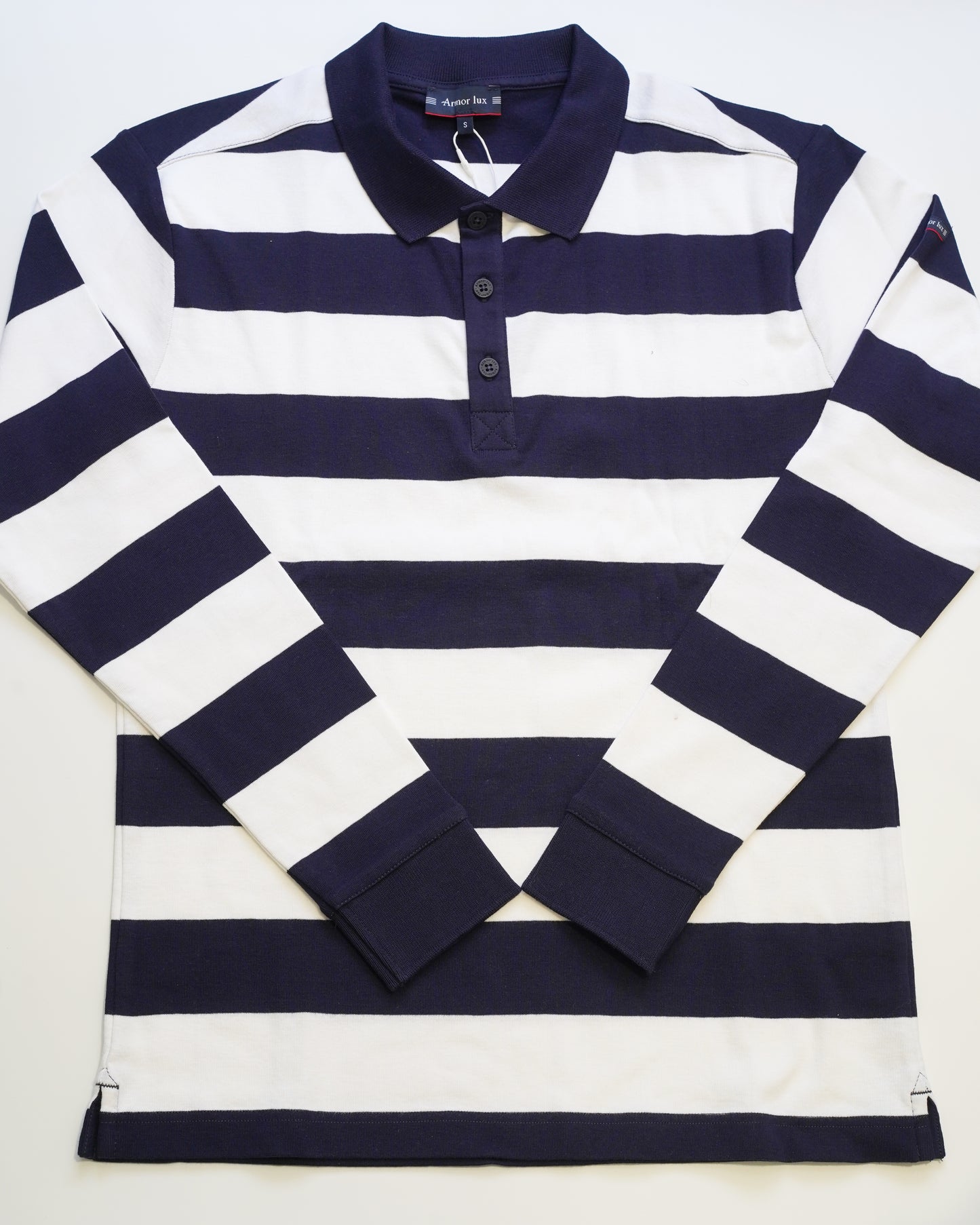 Polo de Rugby Azul Marino y Blanco
