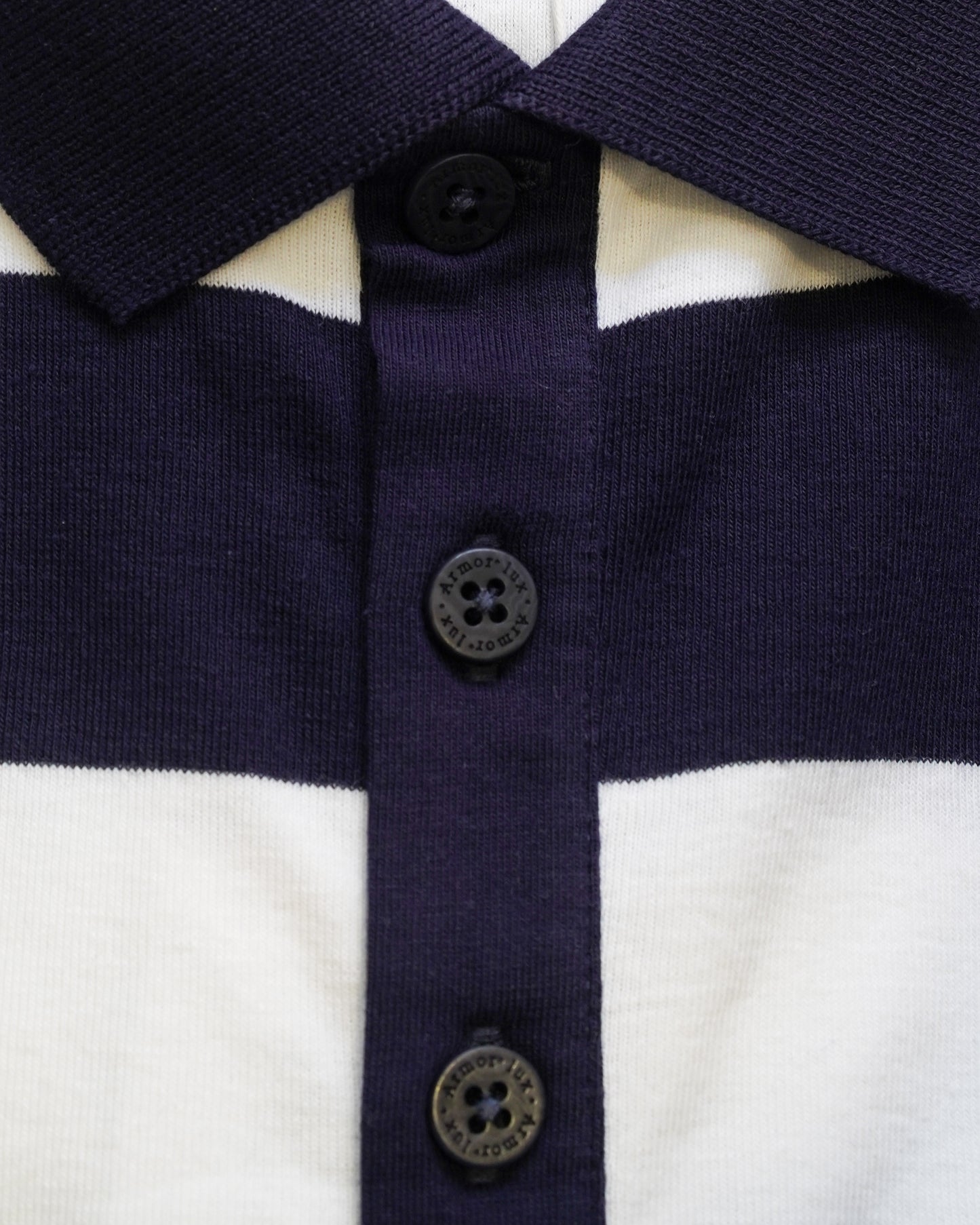 Polo de Rugby Azul Marino y Blanco